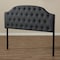 Baxton Studio Windsor Dark Grey Upholstered Scalloped Buttoned Queen Size Headboard 133-7160 - alternate 6